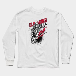 Old Lady Zombie Rocker Long Sleeve T-Shirt